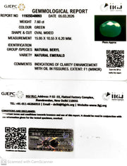 7.6/CT Natural Panna Stone with Govt. Lab Certificate-11925D48093